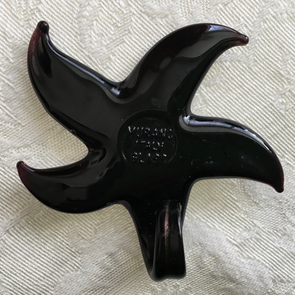 Murano Glass Italy star pendant (no chain) with red, black and gold - Picture 2 of 5